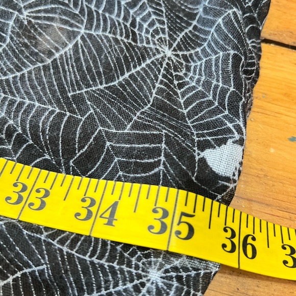 Spider Web Print Infinity Scarf Black and White - Picture 3 of 5